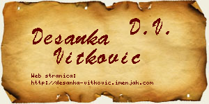 Desanka Vitković vizit kartica